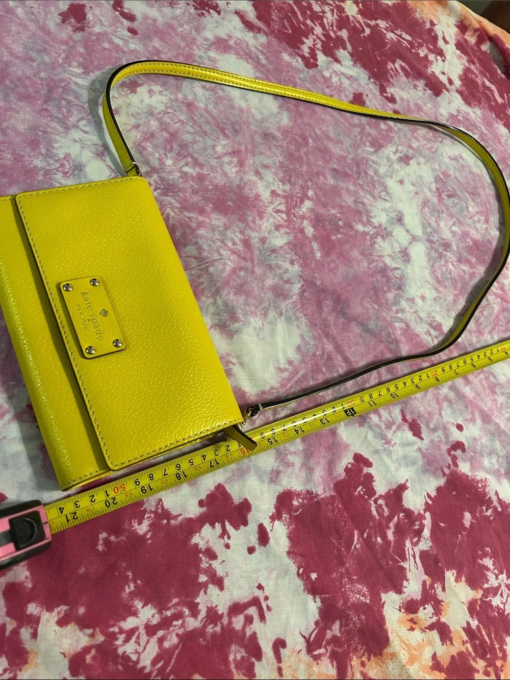 Kate Spade yellow crossbody wallet